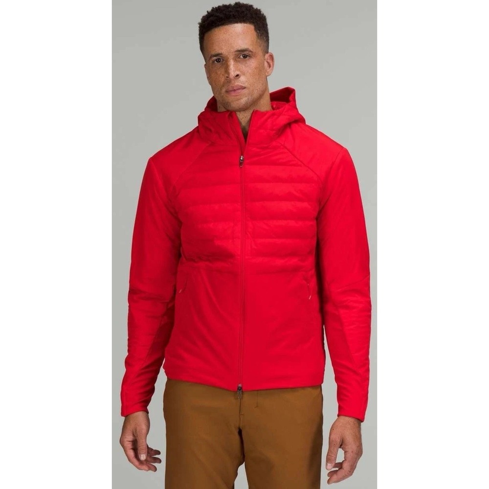 ($230 MSRP) Size Medium -  Lululemon Down For It All Red Hoodie Jacket GRRD